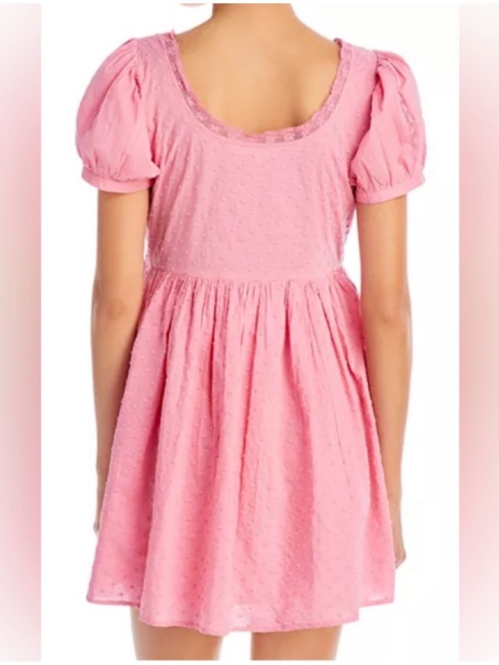 LoveShackFancy Pink Raleigh Cotton Mini Dress - Picture 2 of 11